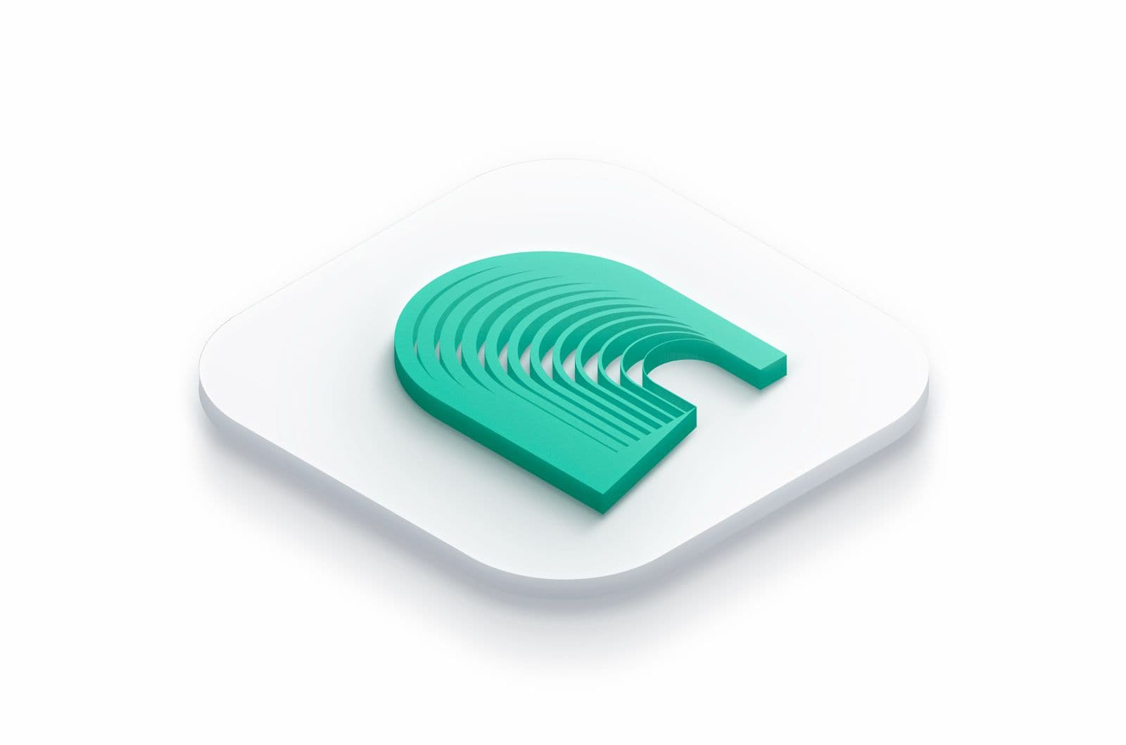 Curious House logo mark rendered in 3D